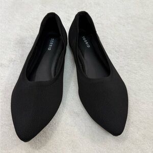 Torrid Black Knit Pointed Toe Flat Slip On‎ Sandals Women’s 12WW